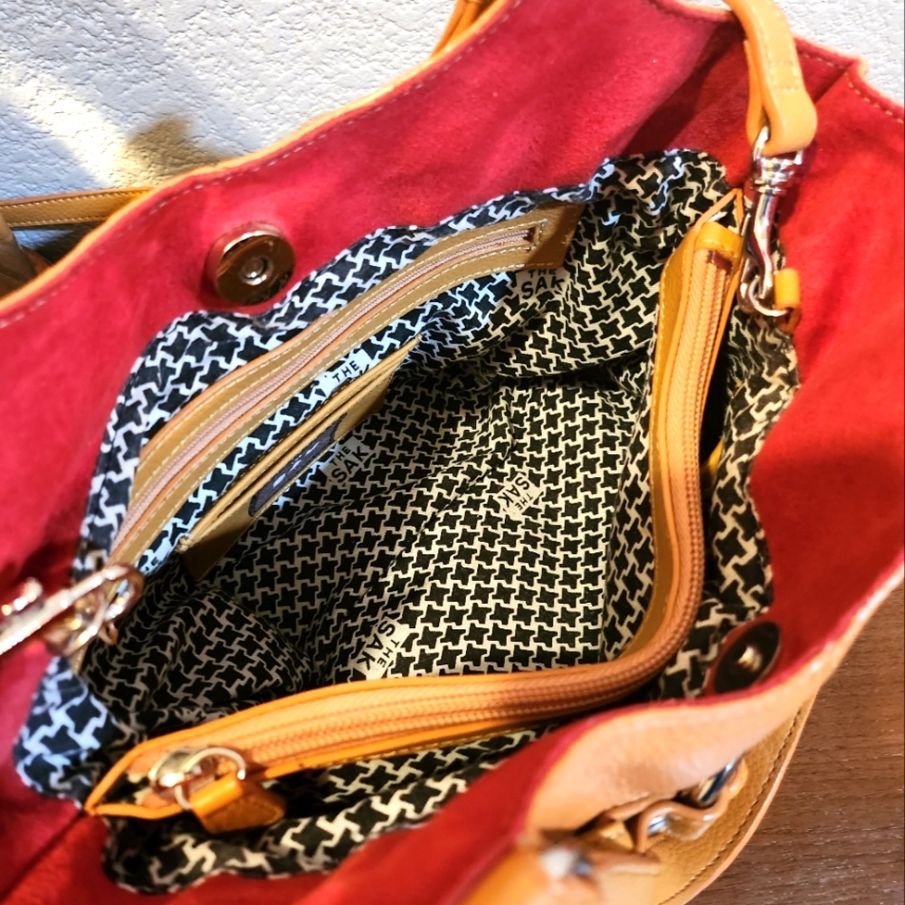 The Sak Tan Leather Shoulder Bag/Crossbody Bag - Picture 11 of 13